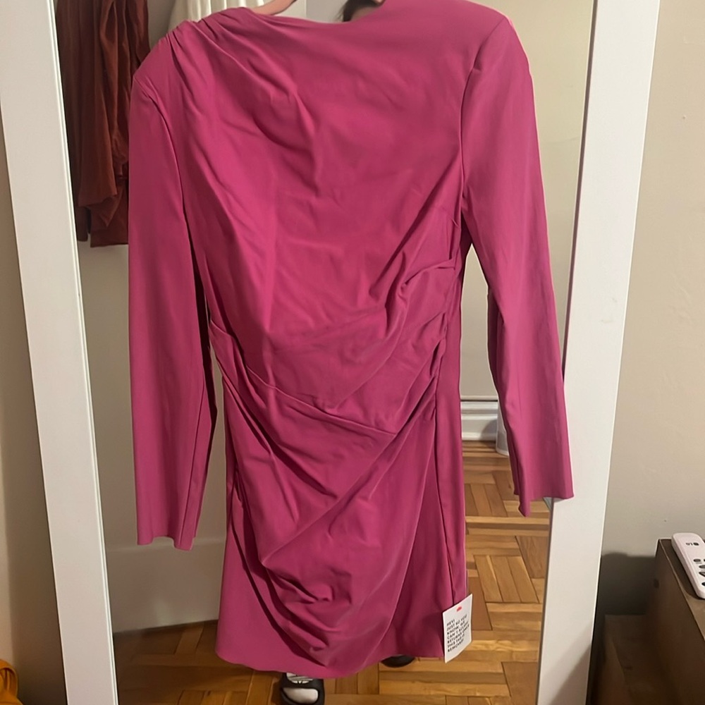 Pink ASOS brand long sleeve dress